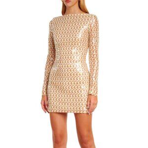 NWT Missoni Metallic Sequined Long Sleeved Mini Dress, 44/M